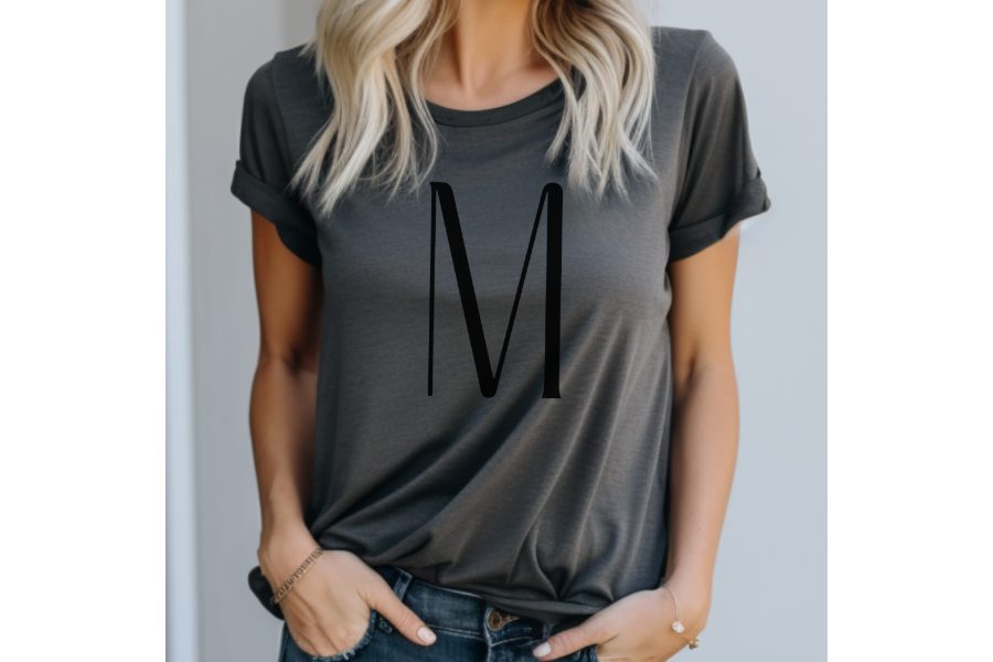 Monogram tee — slate
